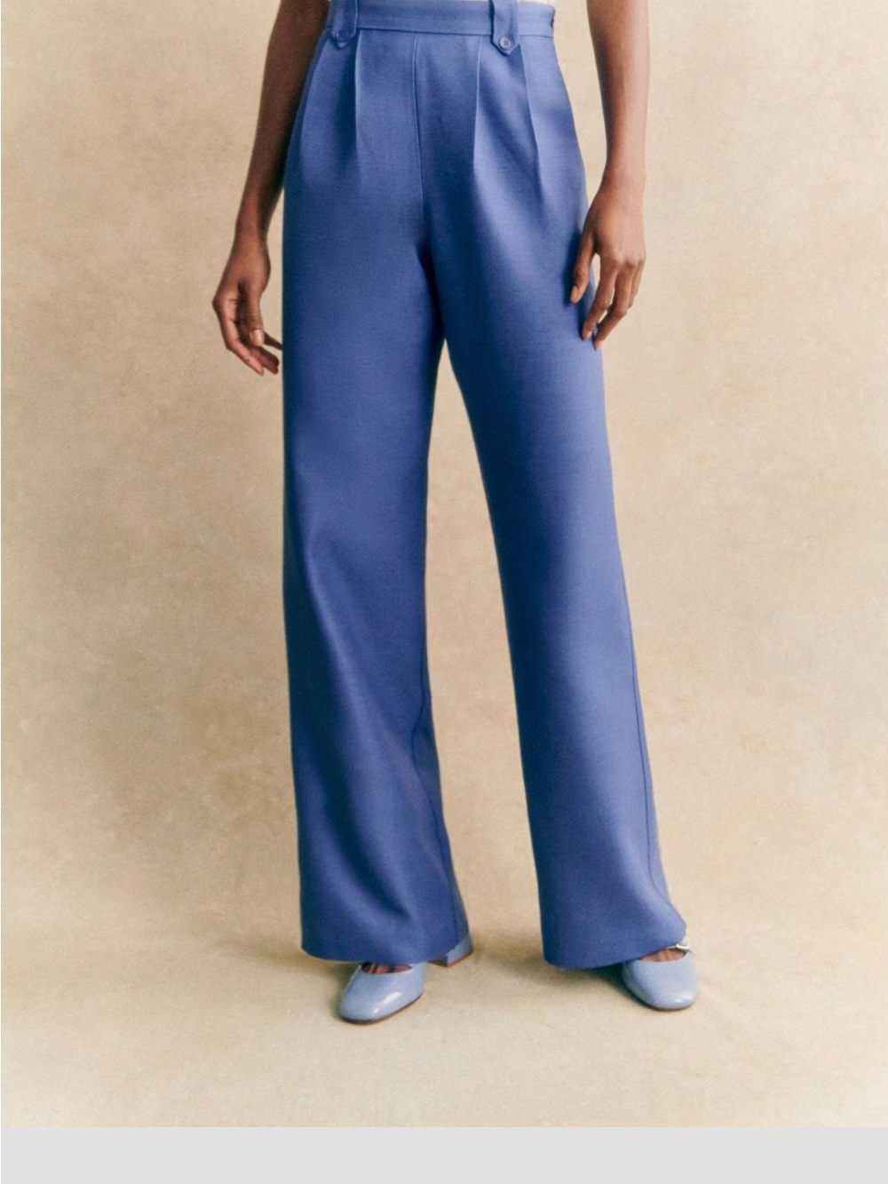 Sézane loulou trousers in storm blue